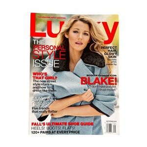 Lucky Magazine September 2013 Blake Lively Cover Celeb Beauty Style Out-of-Print